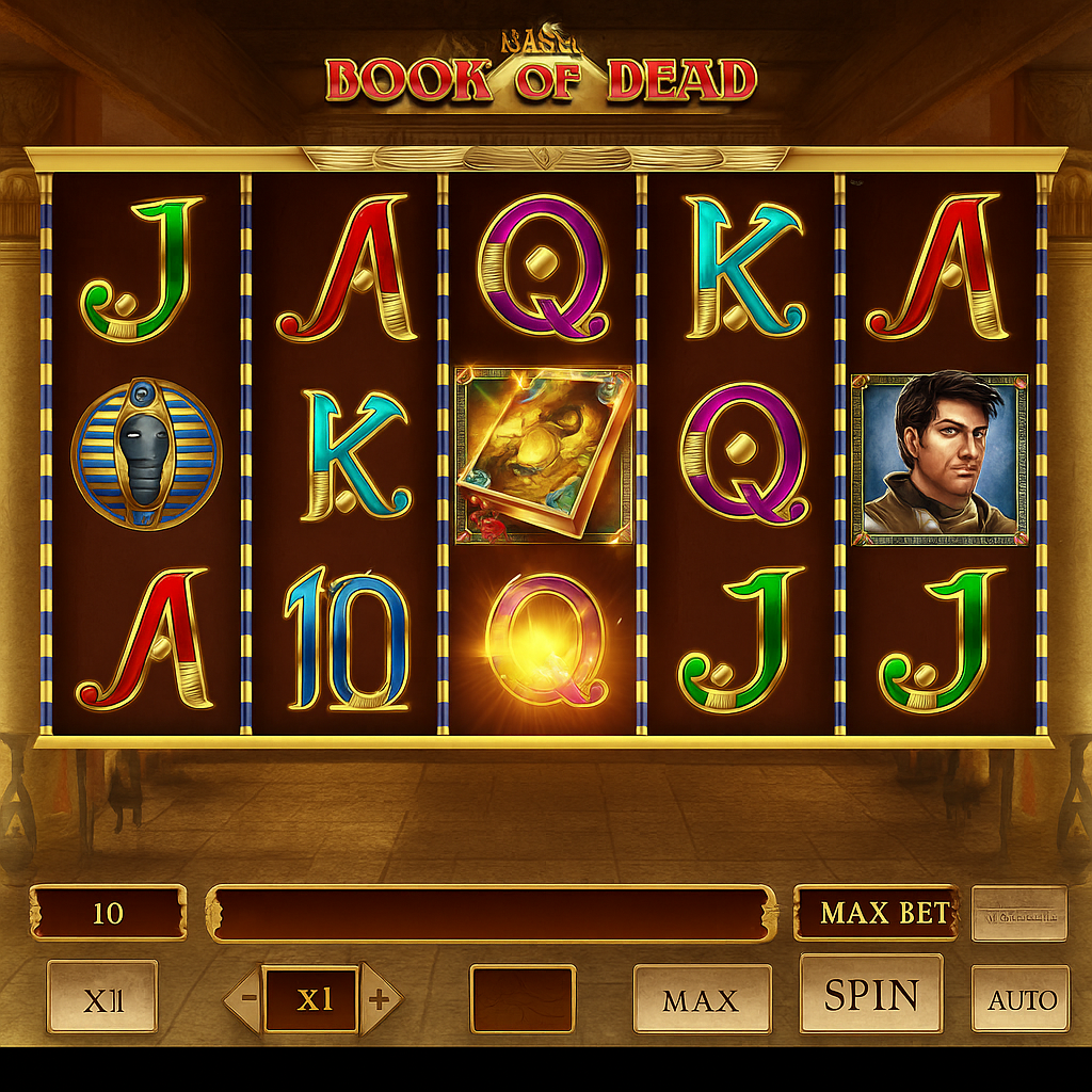 Amon Casino - Book of Dead Slot Game by Play'n GO